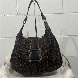 Long Champ Black/Green Hobo Nylon Women's Bag